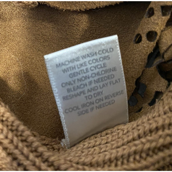 Christopher & Banks Boho Cardigan Womens Size Medium Brown Western Cowgirl - Picture 12 of 16